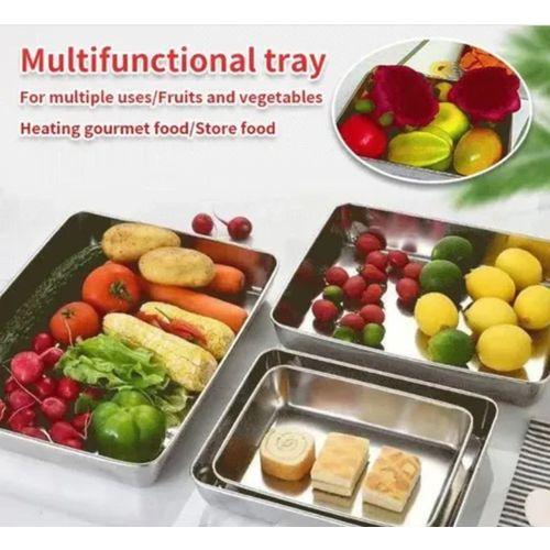 6 Pcs Stainless Steel Square Plate