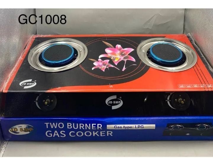 Tampered glass surface infrared double gas burner with auto ignition 