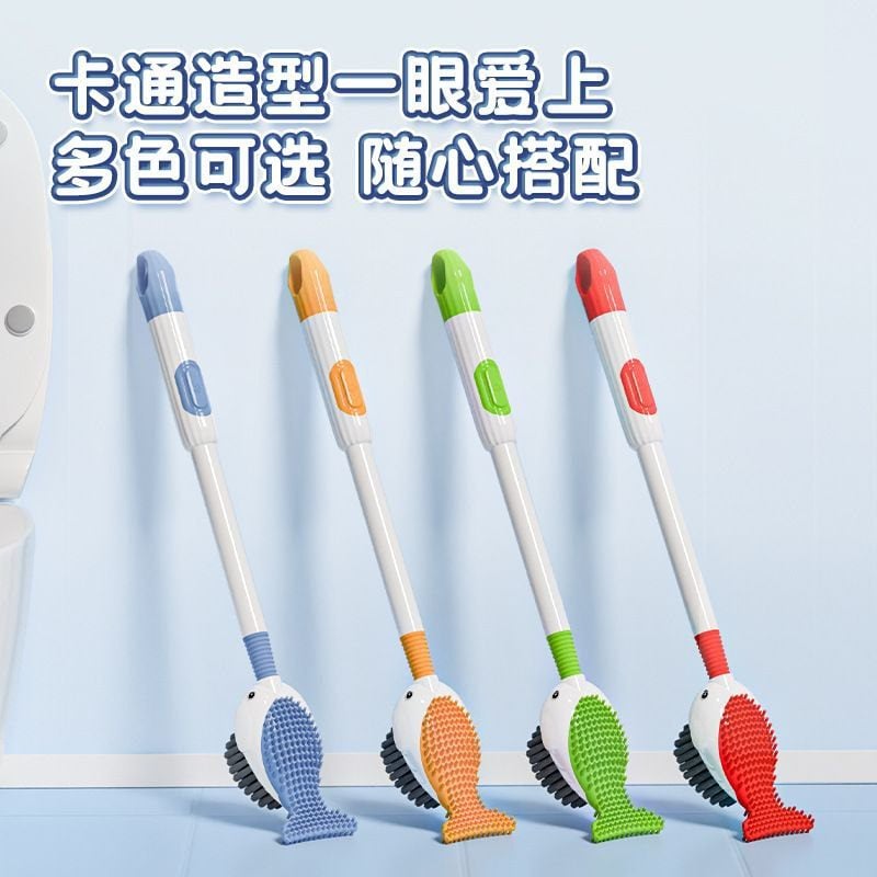 Whale silicon toilet brush with soap dispenser 